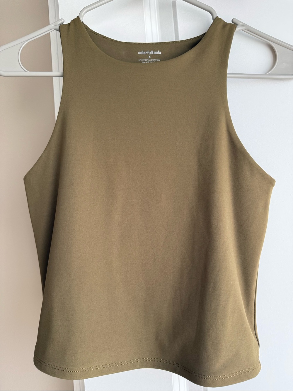 Colorfulkoala Olive High-Neck Tank Top